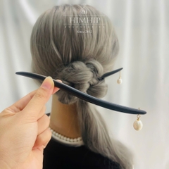 Trâm Cài Tóc Himhip Phối Trai Thật 12ly Thanh Lịch 18cm Kèm Hộp Phụ Kiện Áo Dài
