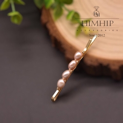 Kẹp Mái HimHip Mix Ngọc Trai Thật Sang Trọng 0.2x5.5cm Phụ Kiện Áo Dài