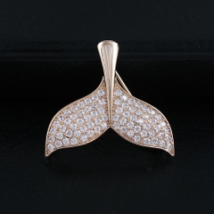 Trâm, Ghim Cài Áo Nhỏ HimHip Đuôi Cá Thanh Lịch HKCC Đính Phale 1,4cm