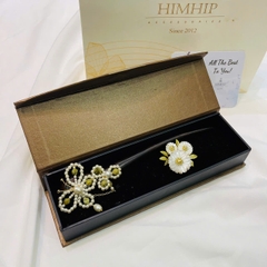 Set Quà 8/3 HimHip Trâm Cài Tóc & Cài Áo Kèm Túi Hộp Thiệp - 48
