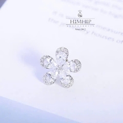 Pin Cài Áo HimHip Hoa 5 Cánh Thanh Lịch HKCC Đính Phale 1.5x1.5cm