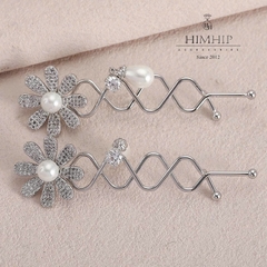Kẹp Mái HimHip HKCC Lượn Sóng Hoa Cúc Nhỏ Nụ Giả Trai 7.9x2.5cm