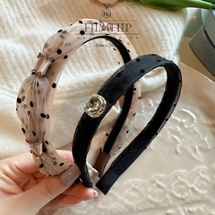 Bờm Tóc HimHip Voan Vải Chấm Bi Phối Phale Thanh Lịch