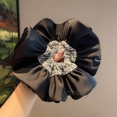 Scunchies HimHip Bản To Vải Nhún Mix Họa Tiết Hoa Nhí Thanh Lịch 20cm