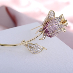 Set Quà Valentine 8/3 HimHip Khuyên Tai & Cài Áo Hoa Kèm Túi Hộp Thiệp - 212