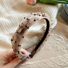 Bờm Tóc HimHip Voan Vải Chấm Bi Phối Phale Thanh Lịch