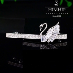 Kẹp Bấm HKCC Đính Đá Phale Thiên Nga Sang Trọng 7cm