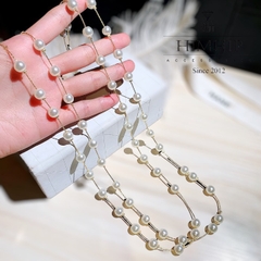 Vòng Cổ Thời Trang HimHip Hạt Giả Trai Mix Dây HKCC Thanh Lịch Phụ Kiện Áo Dài