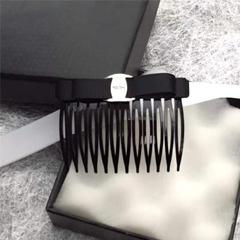 Xước nơ mặt KL đen thanh lịch 7x1.2cm (Xước 3,6cm)