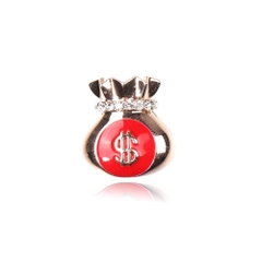 Pin Cài Áo HimHip Mèo Và Túi Thần Tài May Mắn HKCC Đính Phale 1,5cm