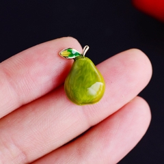 Pin Cài Áo HimHip Quả Lê Đáng Yêu HKCC Phủ Bóng 1,2*1,7cm