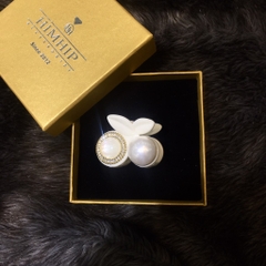 Kẹp Càng Cua HimHip Composite Đính Hạt Giả Trai Thanh Lịch 8 Răng 3.5x4.5cm