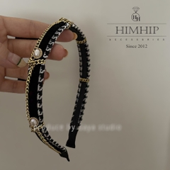 Bờm HimHip Phối Vải Sọc Mix Hạt Giả Trai Thanh Lịch
