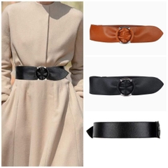 Dây lưng da miếng 1mặt khoá tròn sang trọng 5.2-6.6*98cm