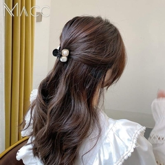 Kẹp Càng Cua HimHip Composite Đính Hạt Giả Trai Mặt Hoa Thanh Lịch 8 Răng 4cm