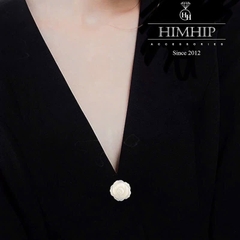 [Thiết kế] Pin Cài Áo HimHip Hoa Hồng Sang Trọng HKCC Khảm Trai 1,2cm