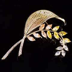 Trâm, Ghim Cài Áo HimHip Bông Lúa Thanh Lịch HKCC Đính Phale 4*6cm