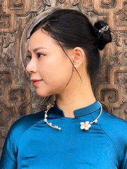 Kiềng Cổ HimHip Trai Dị Ngọc Mai Kết Tầm Xuân 15cm Phụ Kiện Áo Dài