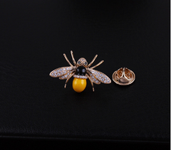 Pin Cài Áo HimHip Nam Nữ Ong Mắt Đen Sang Trọng HKCC Đính Phale 2*3cm