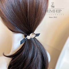 Dây Buộc Tóc HimHip Mix Đá Phale Thắt Nơ Hoa Hồng Sang Trọng 5.5cm