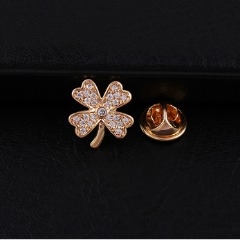 Pin Cài Áo HimHip Cỏ 4 Lá Mini May Mắn HKCC Đính Phale 1.5cm
