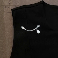 Trâm, Ghim Cài Áo Nam Nữ HimHip Song Tỵ Quý Phái HKCC Đính Phale Phối Hạt Giả Trai 4,5*1,5cm