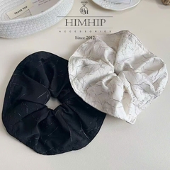 Scunchies HimHip Vải Vân Nhám Thanh Lịch 16~21cm