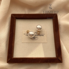 Khuyên Tai Nụ HimHip HKCC Nụ Tròn Phale 0.7cm Phối Nụ Hạt Giả Trai 1.4cm