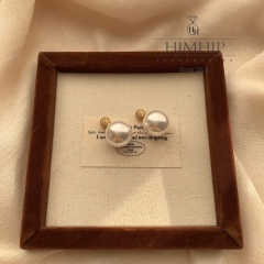 Khuyên Tai Nụ HimHip HKCC Nụ Tròn Phale 0.7cm Phối Nụ Hạt Giả Trai 1.4cm