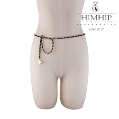 Dây Lưng HimHip Xích Phối Da Charm Cỏ 4 Lá Sang Trọng