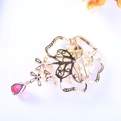 Trâm, Ghim Cài Áo HimHip Hoa Khảm Trai Sang Trọng HKCC Đính Phale Hồng 3,8*6cm