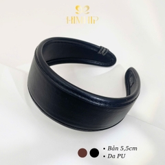 Bờm Tóc HimHip Bản To Phối Da Cá Tính 5.5cm