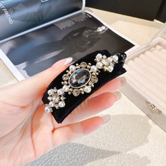 Kẹp Móc Ngang HimHip Đính Phale Trái Tim Sang Trọng 3x7.5cm