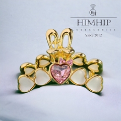 Kẹp Càng Cua HimHip HKCC Hình Trái Tim Phale Tai Thỏ Đáng Yêu 2.5x4.5cm