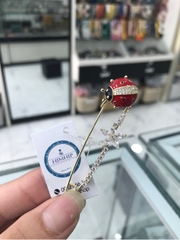 Trâm, Ghim Cài Kim Băng HimHip Bọ Rùa Đỏ Đáng Yêu HKCC Đính Phale 5.5cm