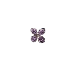 Pin Cài Áo HimHip Hoa 4 Cánh Tím Thanh Lịch HKCC Đính Phale 2cm