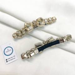 Kẹp Bấm HimHip HKCC Đính Đá Nơ Thanh Lịch 0.5x8cm
