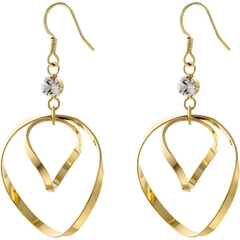 Khuyên Tai Dài HimHip 2 Vòng Xoắn Sang Trọng HKCC Đính Phale 3x5.5cm