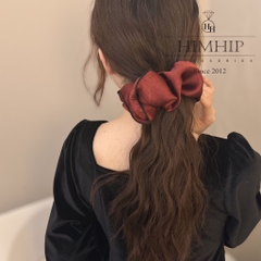 Dây Buộc Tóc HimHip Phối Vải Đỏ Viền Đen Thanh Lịch
