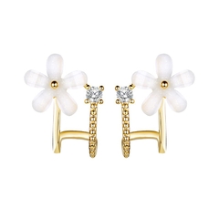 Khuyên Tai Nụ HimHip Chữ H Thanh Lịch HKCC Đính Phale 1x1cm - Vàng