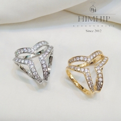 Cài Khăn 3 Chấu HimHip Size To Chữ T Sang Trọng HKCC Đính Phale 2x2.3cm