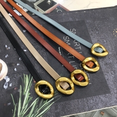 Dây Lưng HimHip Da Thật Bản Nhỏ Khóa Tròn Sang Trọng 1x100cm