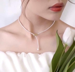 [Thiết kế] Vòng Cổ HimHip Tinh Thể Ngọc Trai Dáng Thả Thanh Lịch 46+0cm