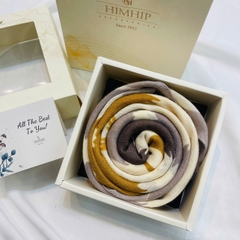 Set Quà HimHip Khăn Viscose  90x90cm Kèm Túi Hộp Thiệp - 1036