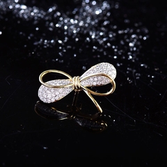 Pin Cài Áo HimHip Thắt Nơ Vàng Thanh Lịch HKCC Đính Phale 2.5cm