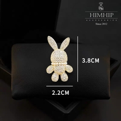 Trâm,Ghim Cài HimHip Thỏ Ngọc HKCC Đính Phale 2,2*2,8cm