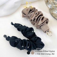 Kẹp Móc Dọc HimHip Glass-filled Nylon Nhún Vải Đính Hoa Hạt Phale 3x9.7cm
