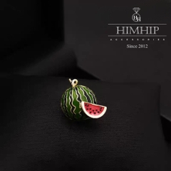 Pin Cài Áo HimHip Quả Dưa Hấu Dễ Thương HKCC Phủ Bóng 2cm