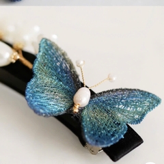 Kẹp Bối, Búi Lưới HimHip Mix Trai Bướm Xanh Phối Hoa Chuông Thanh Lịch