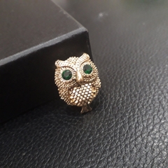 Trâm, Ghim Cài Áo HimHip Cú Mắt Xanh Độc Đáo HKCC Đính Phale 2*2,5cm